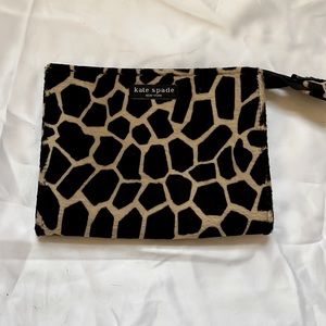 Kate spade giraffe print mini makeup bag